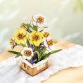 Rolife Narcissus (TF002) - Daffodil Wooden Flower Bouquet