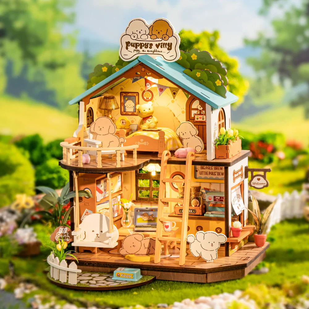 Puppy's Cozy Villa (DG169) | DIY Miniature House Kit