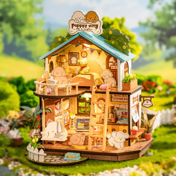Puppy's Cozy Villa (DG169) | DIY Miniature House Kit