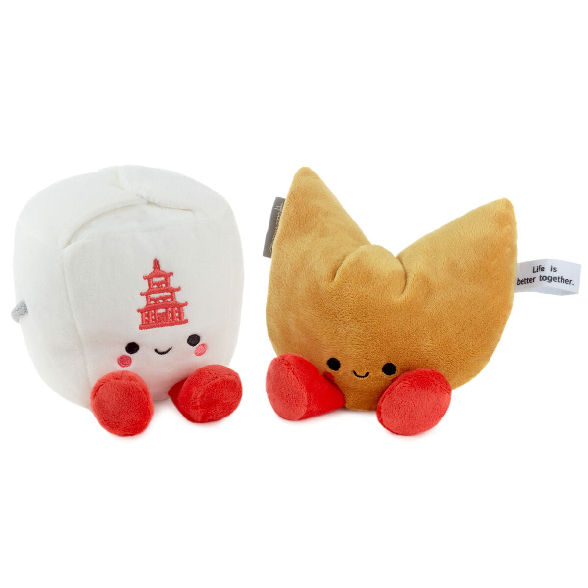 Better Together Takeout Box and Fortune Cookie Magnetic Plush Pair