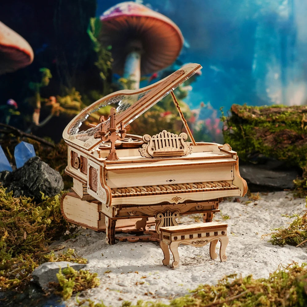 Magic Piano Mechanical Music Box (AMK81) - Self-Playing Piano Display