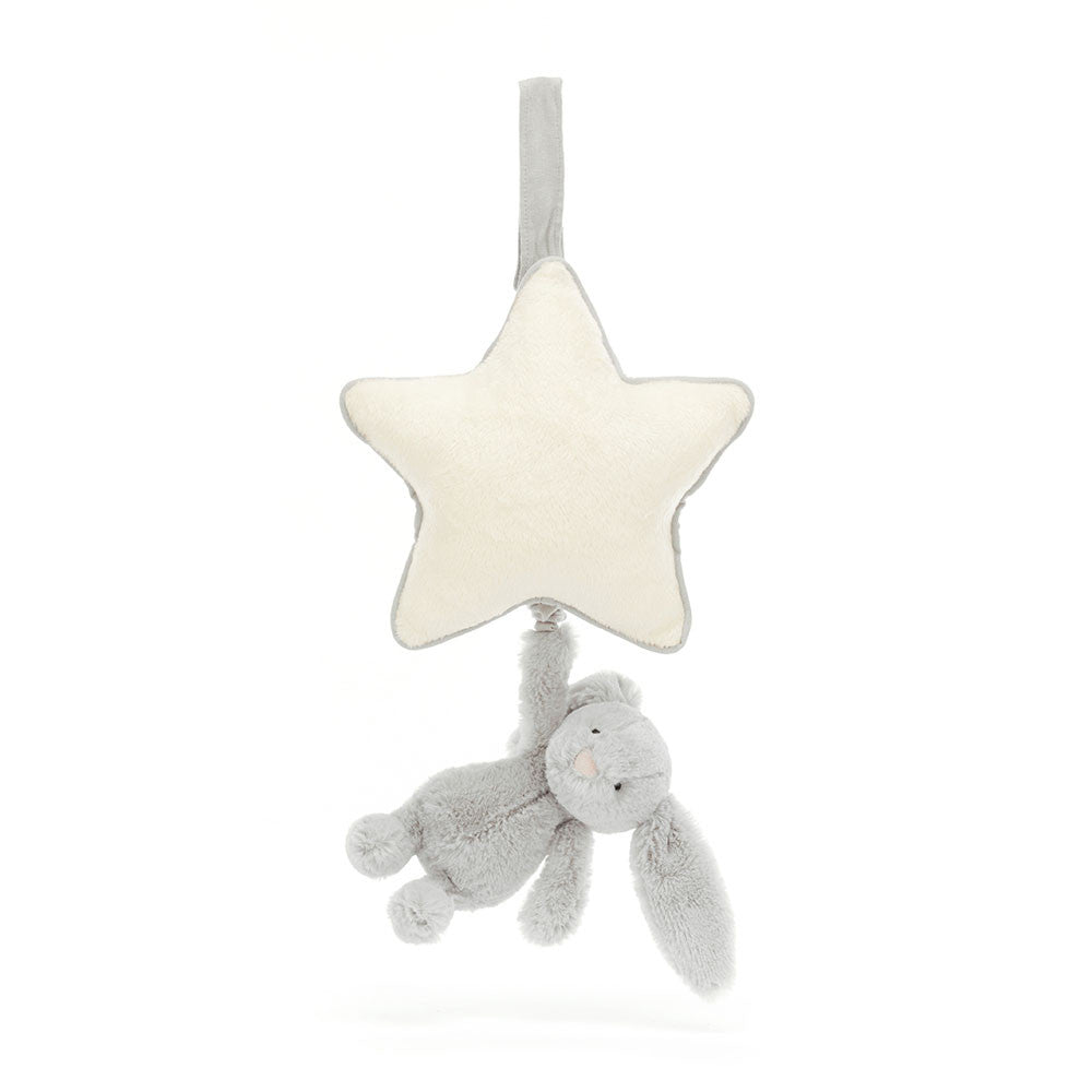 Bashful Beige Bunny Musical Pull Silver
