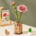 Rowood Pink Carnation (TW051) - Wooden Flower 3D Puzzle
