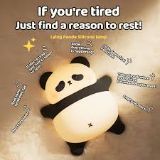 Lying Panda Silicone Lamp