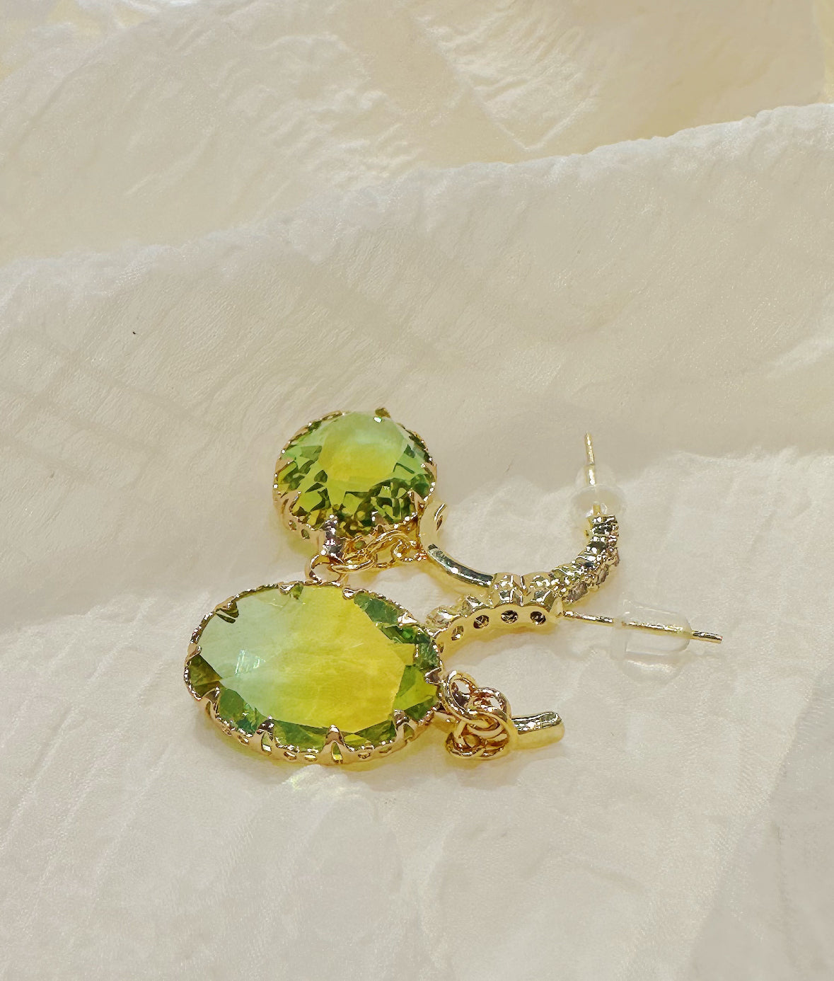 Blue statement Diamante Earrings