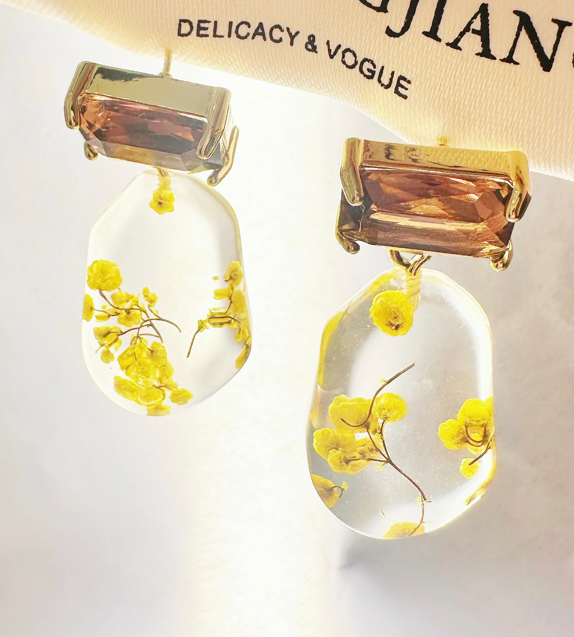 sunlit crystal radiant earrings