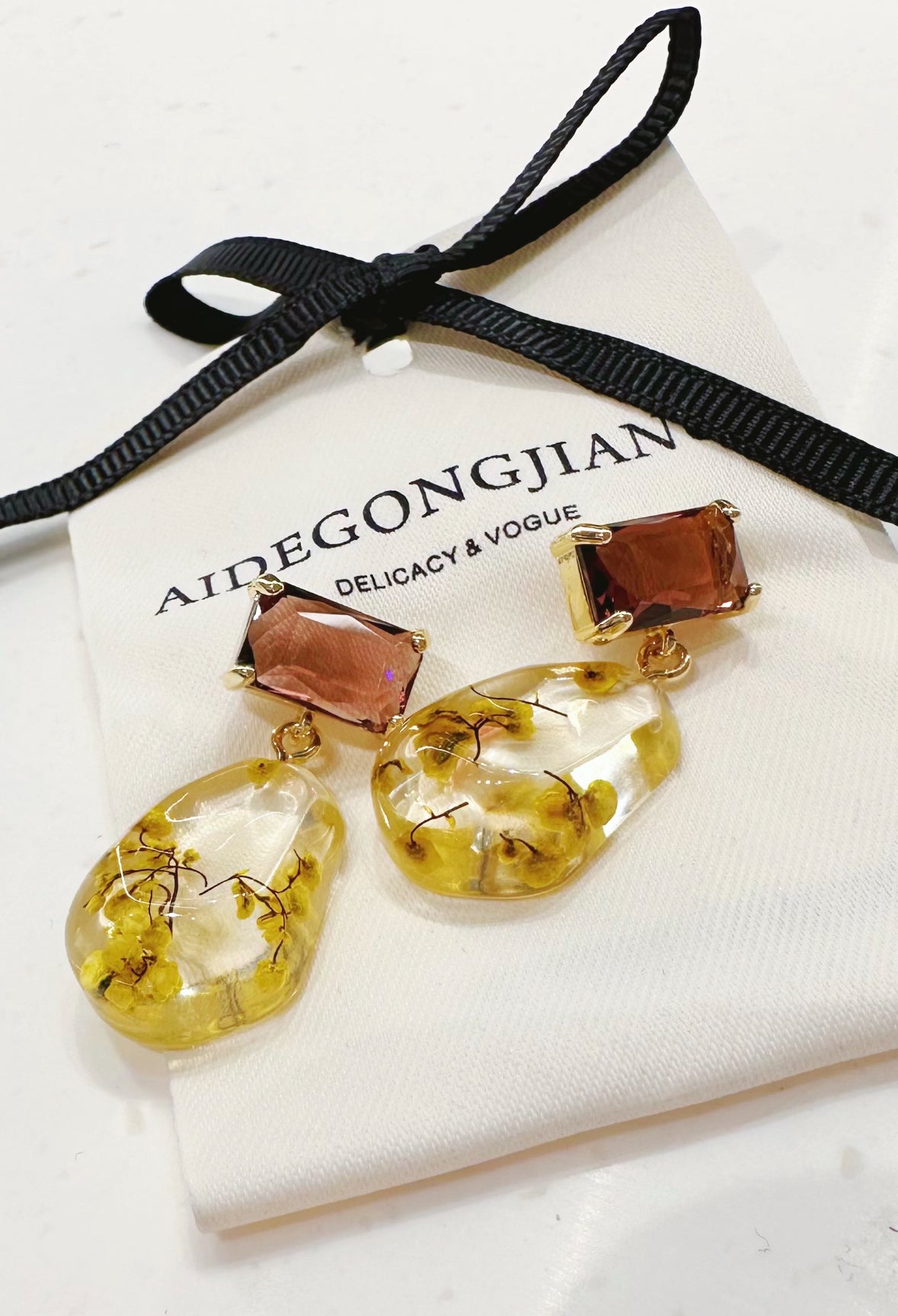 sunlit crystal radiant earrings