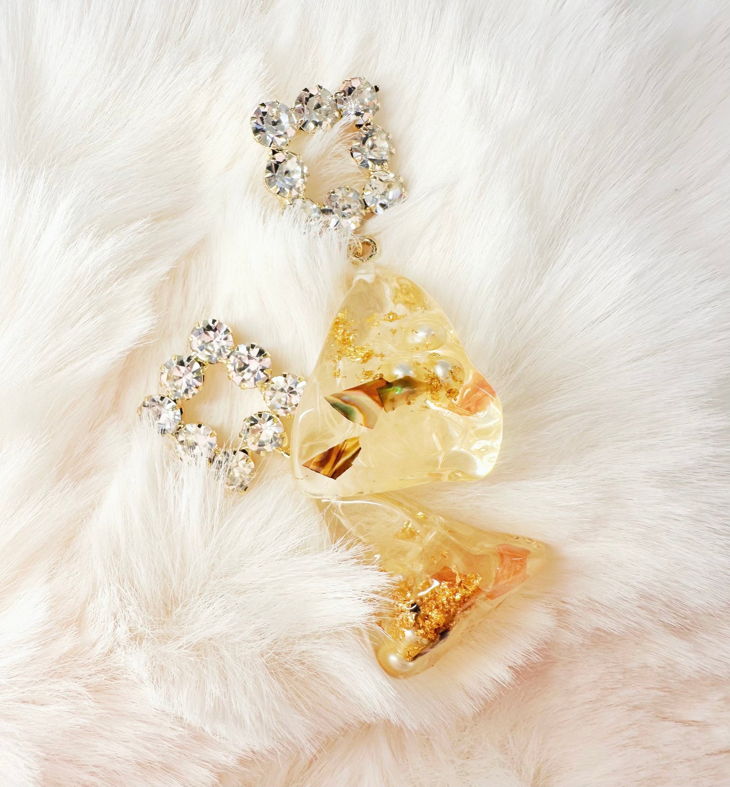 crystal diamond sunburst earrings