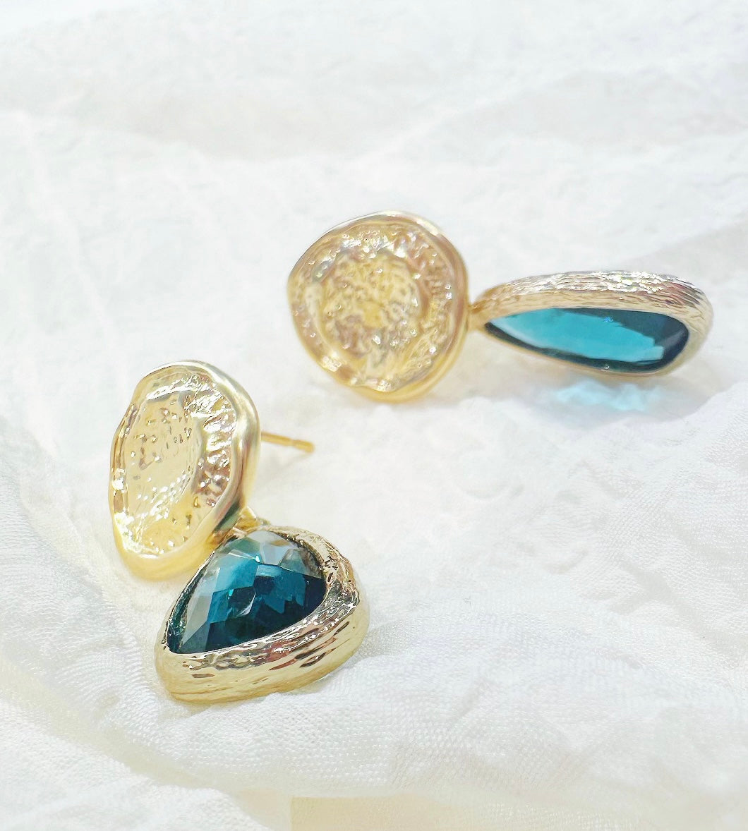 Sapphire droplet earrings