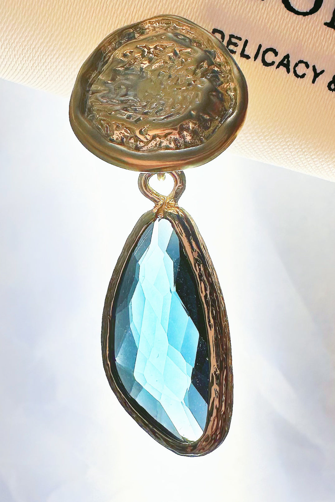 Sapphire droplet earrings