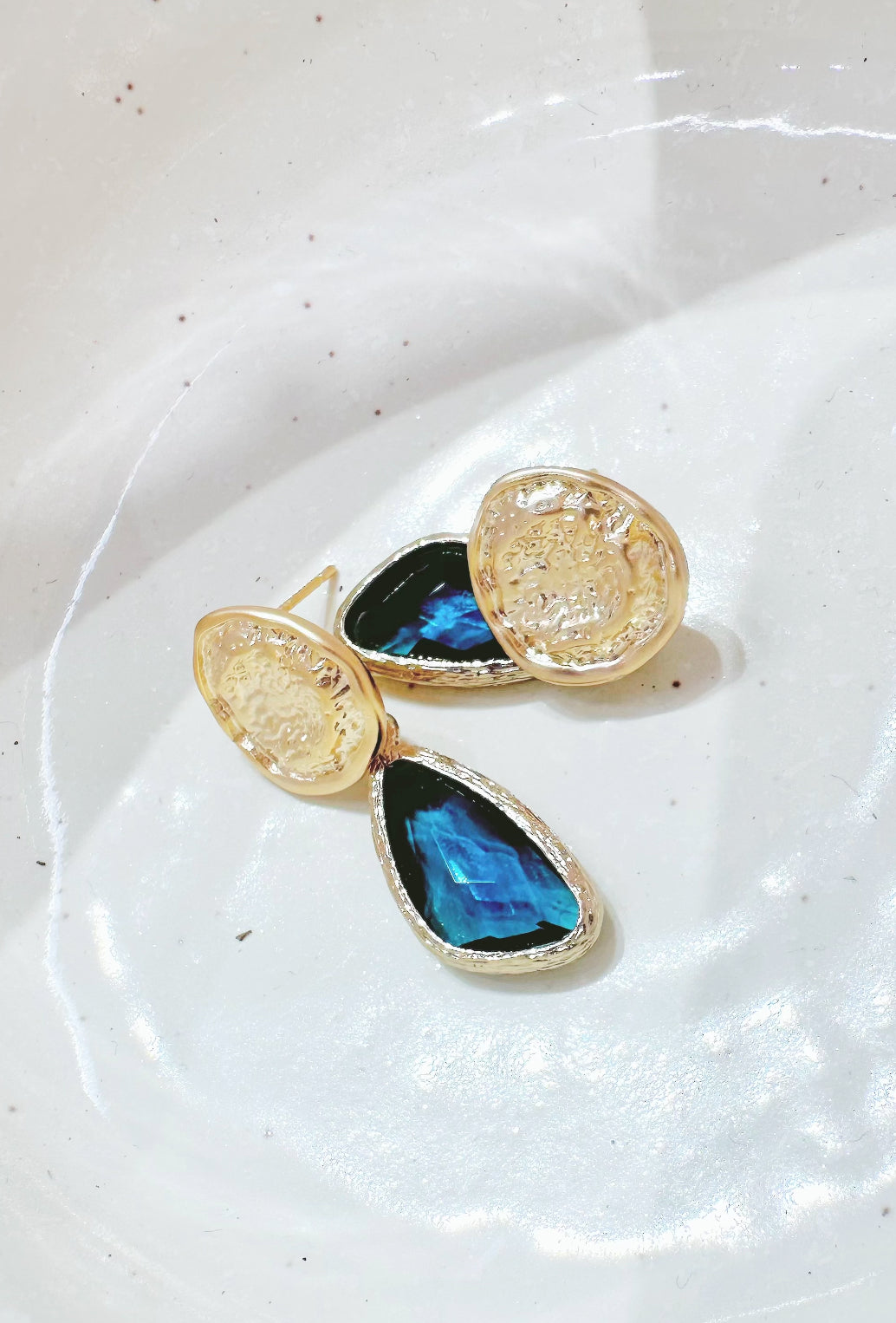 Sapphire droplet earrings