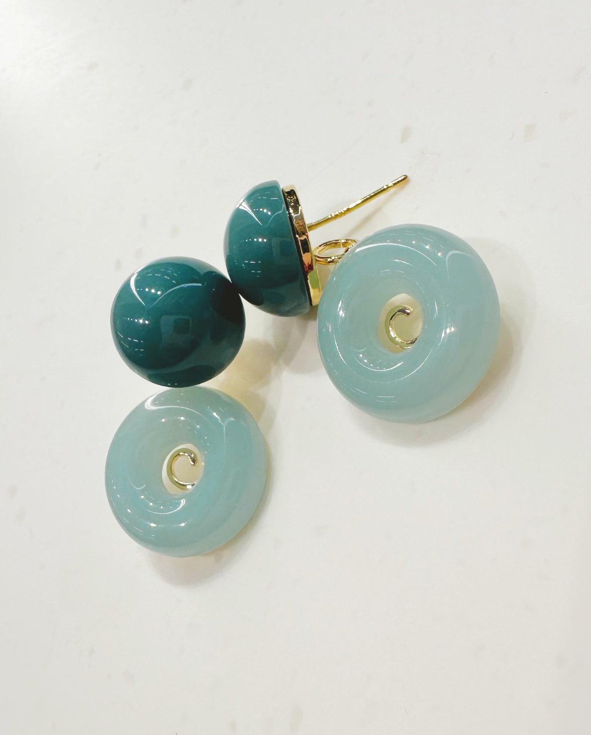 light blue earrings