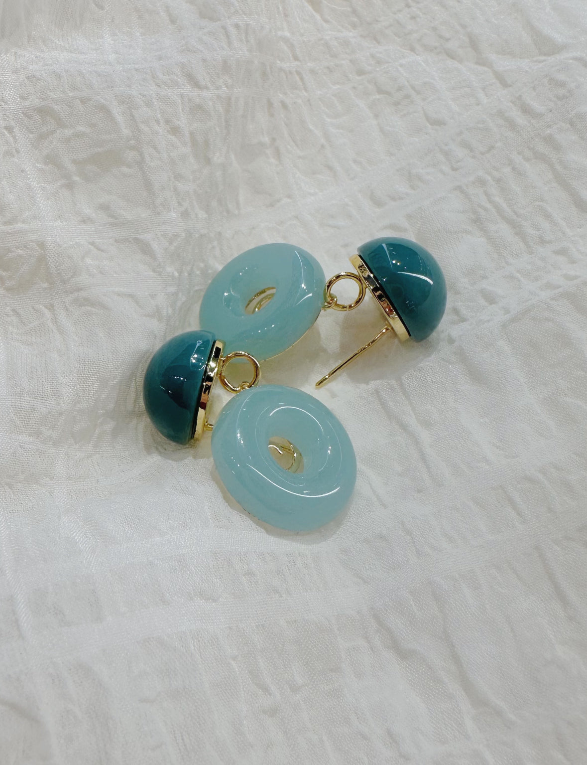light blue earrings