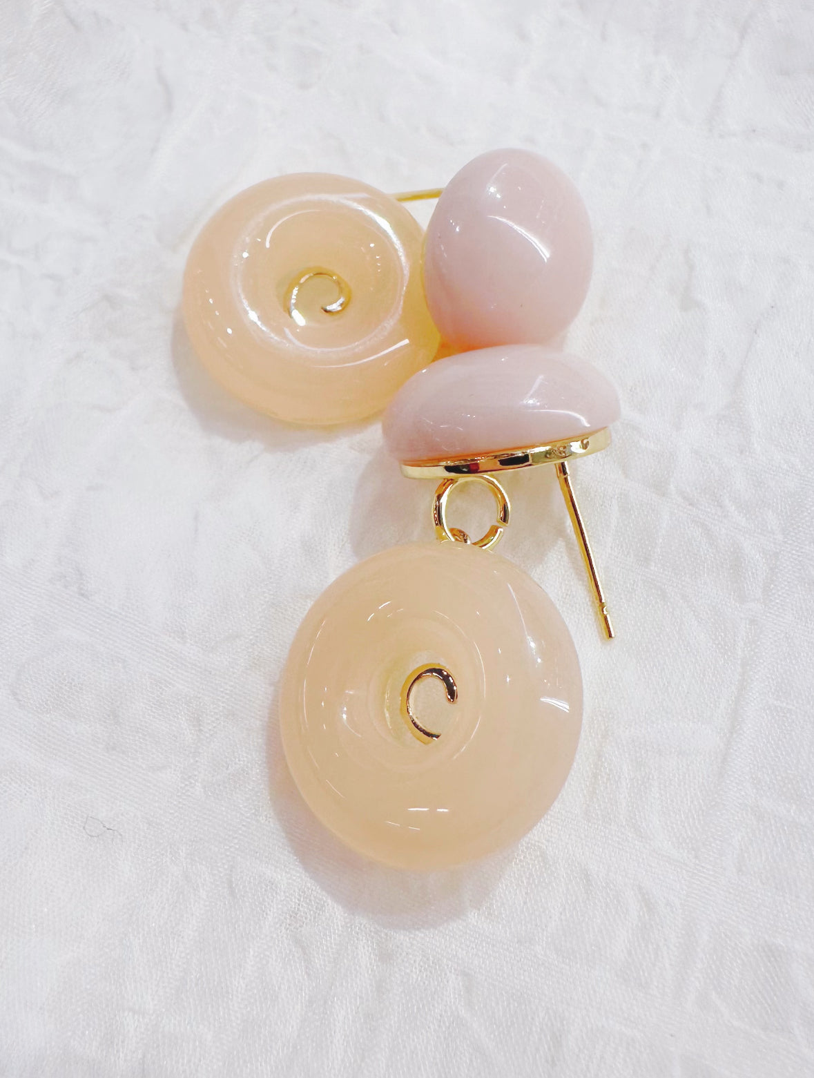 yellow shiny earrings