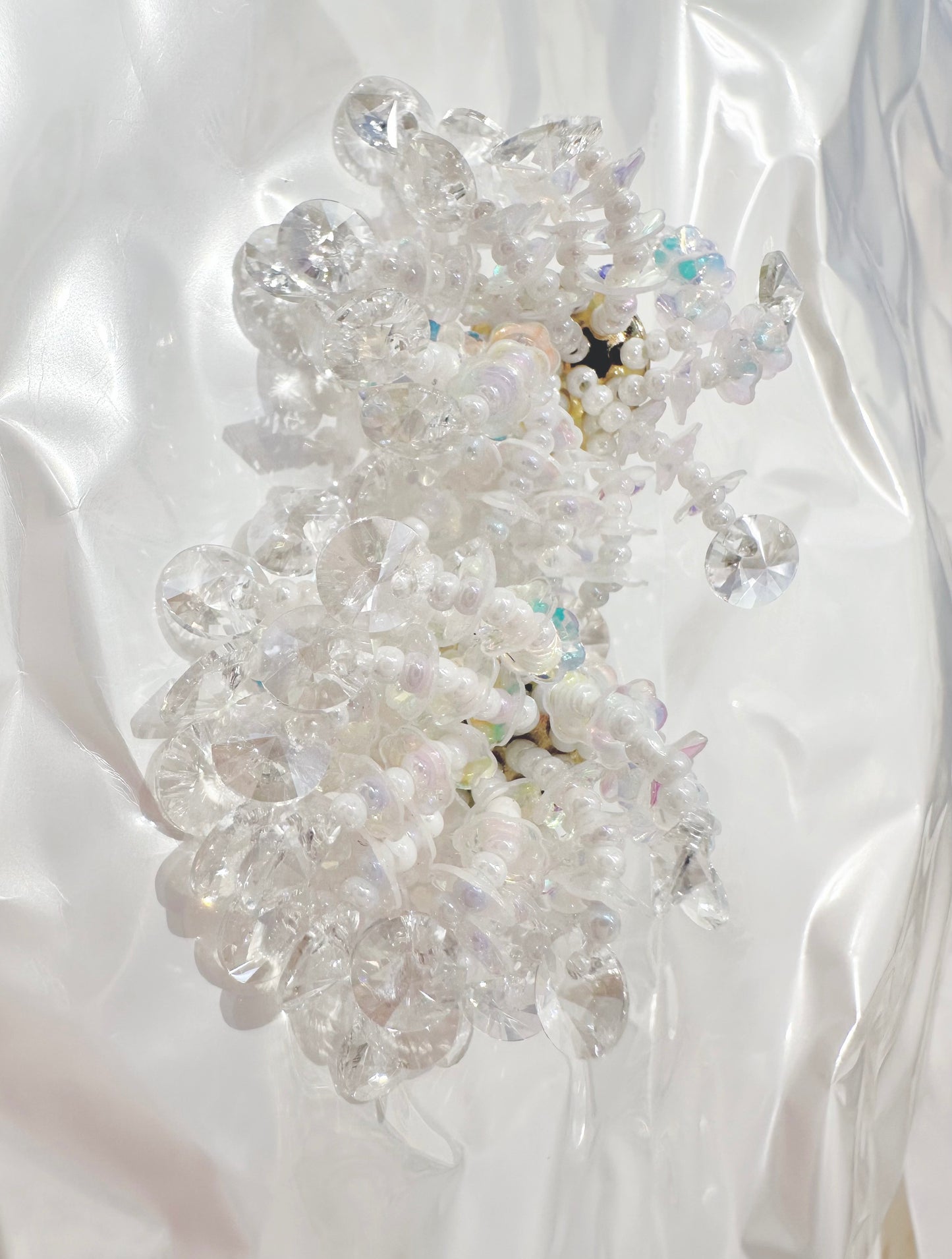 shiny snowflake earrings