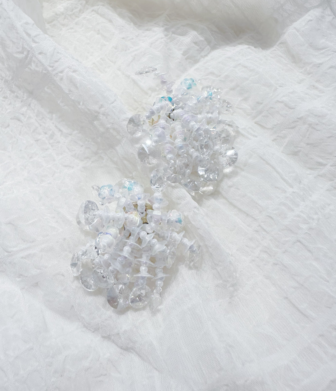 shiny snowflake earrings