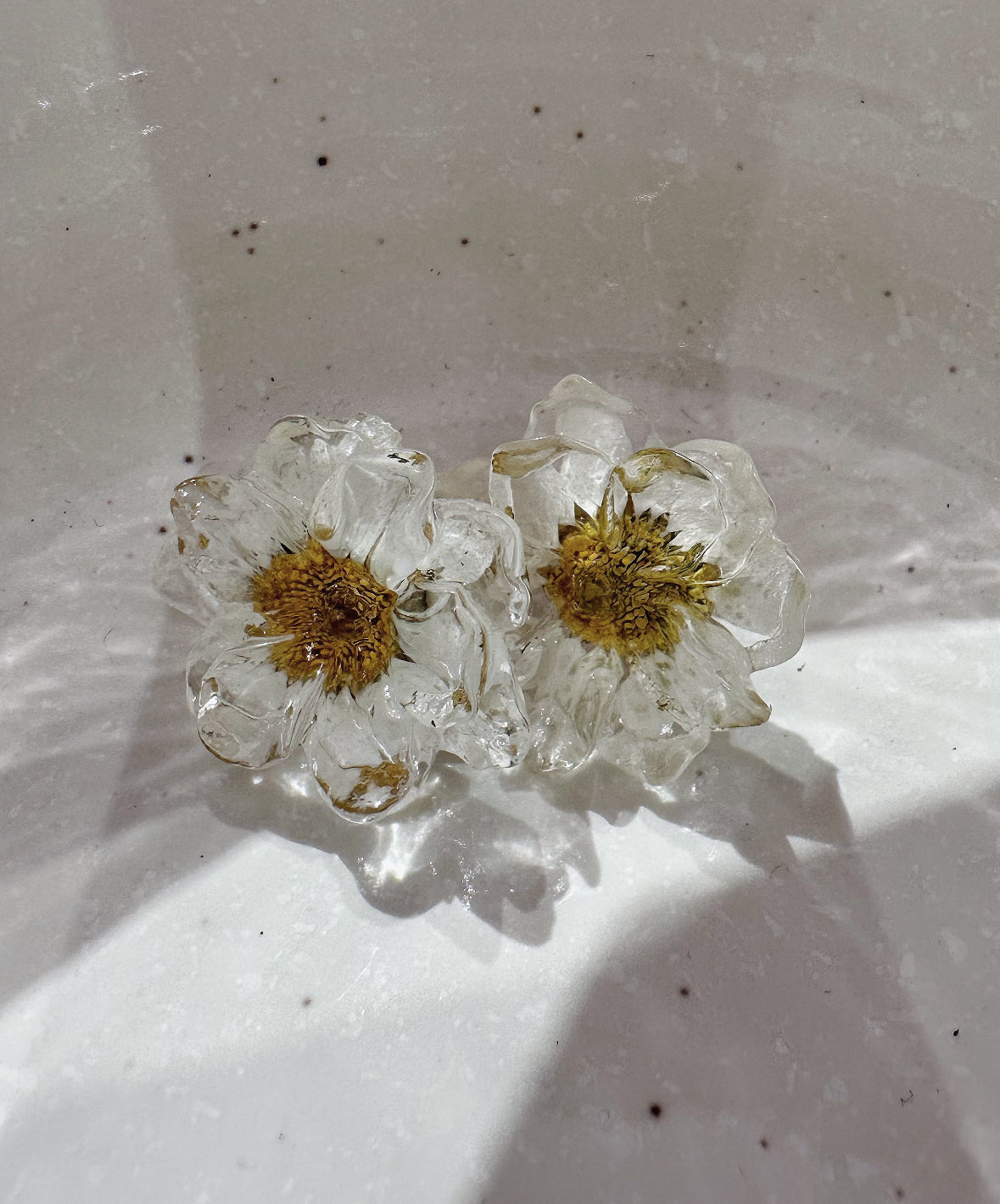 plain crystal sunflower earrings