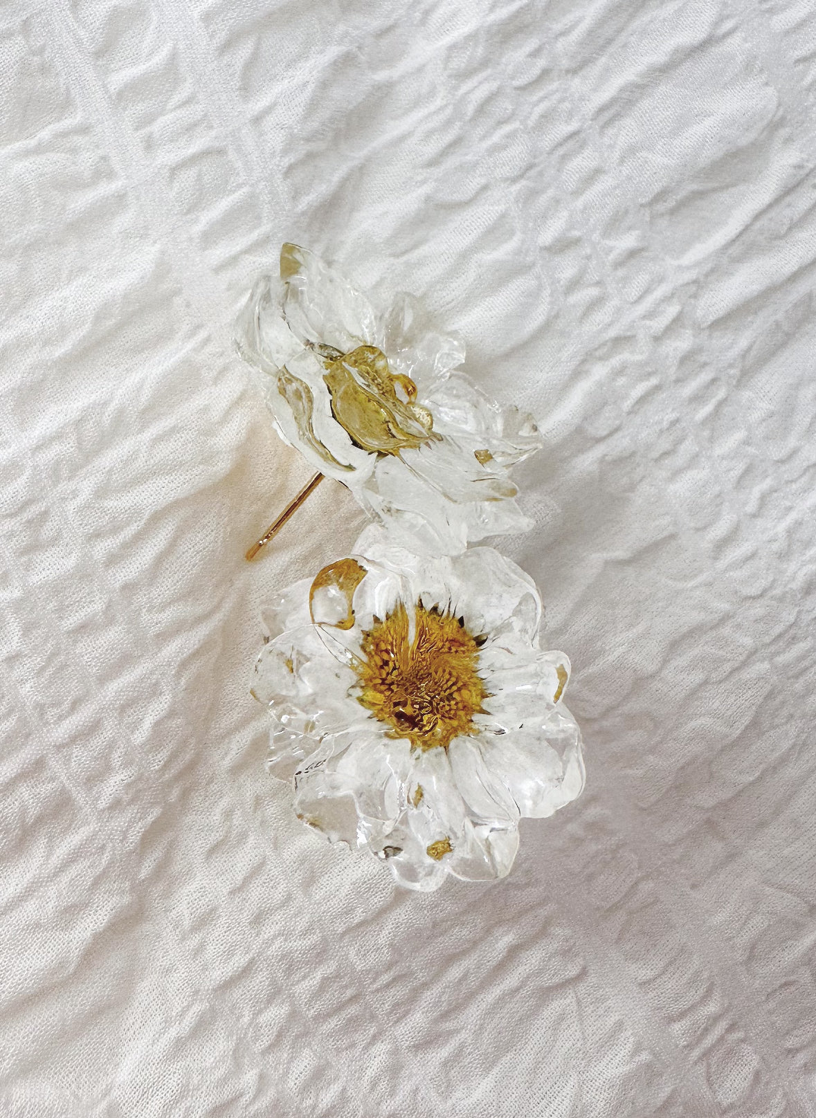 plain crystal sunflower earrings