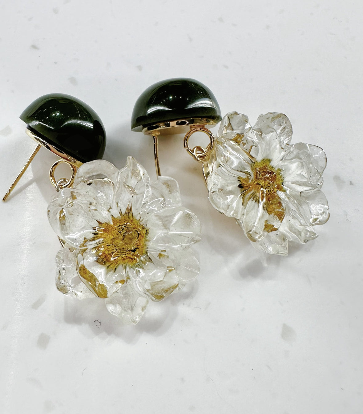Crystal sunflower earrings