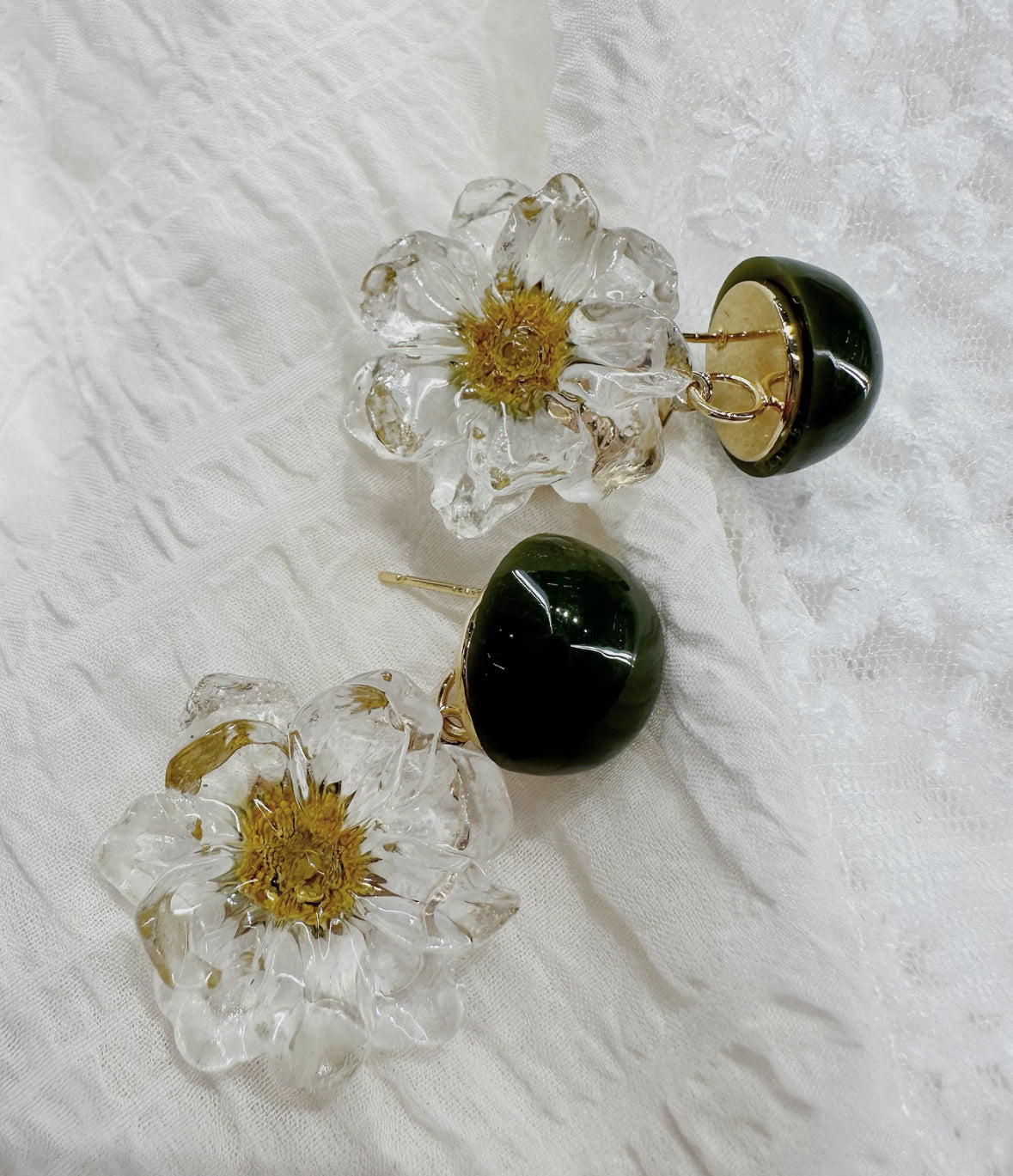 Crystal sunflower earrings