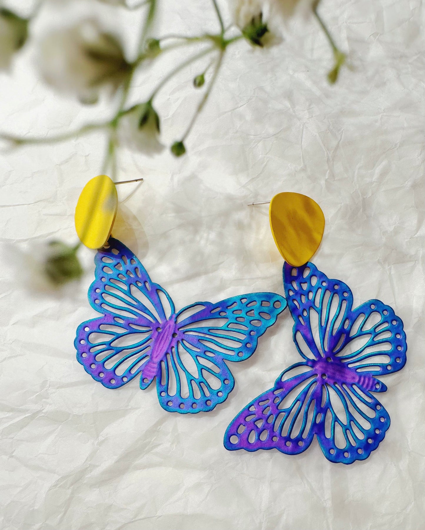 Blue gradient butterfly