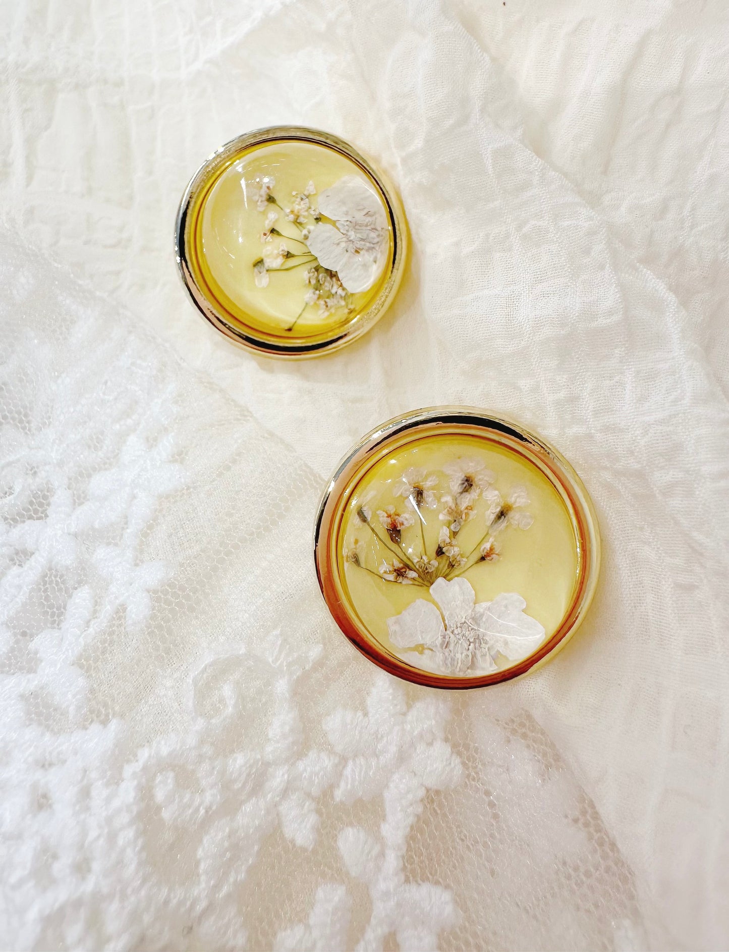 sunflower coin earring