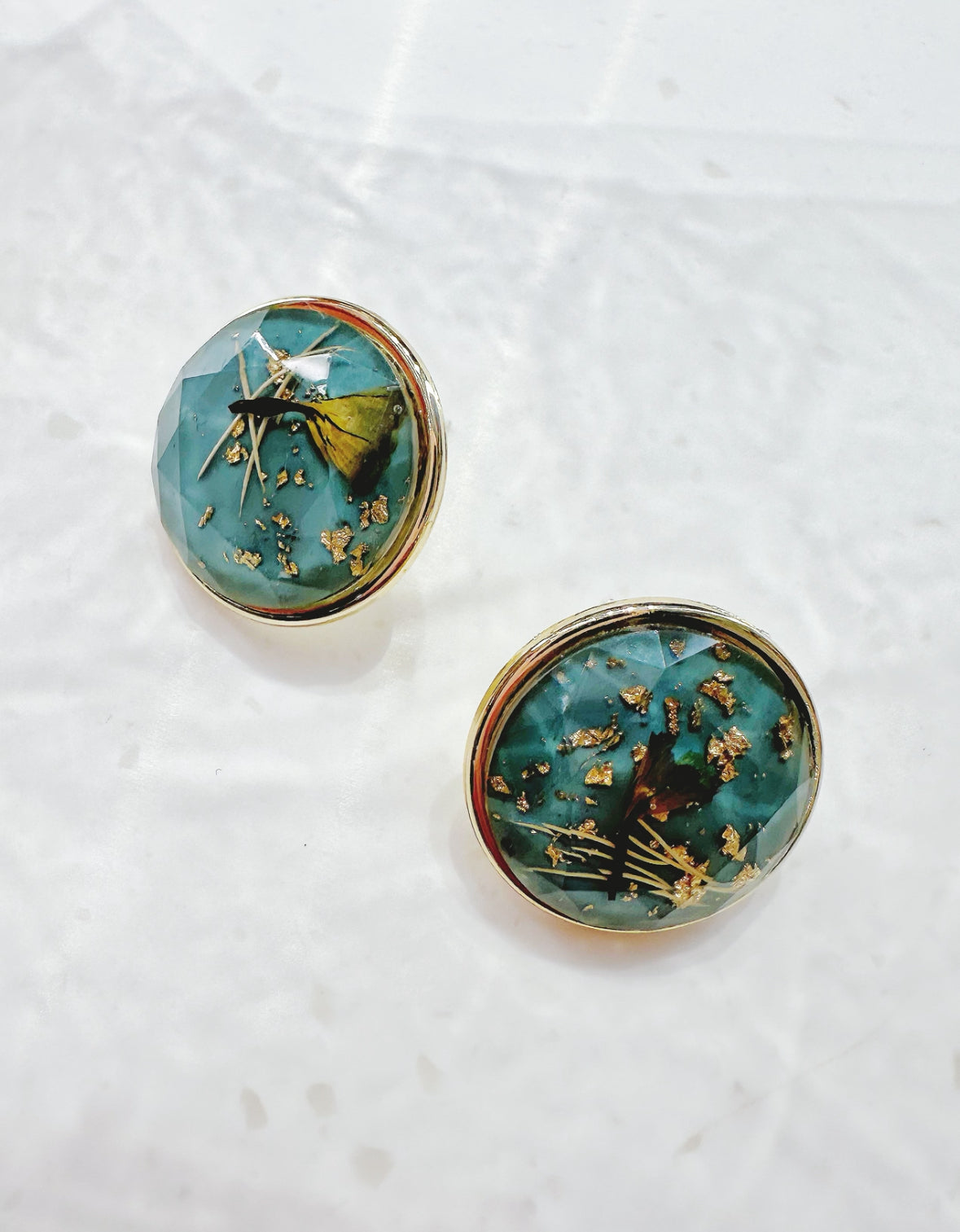 Blue crystal shard earrings