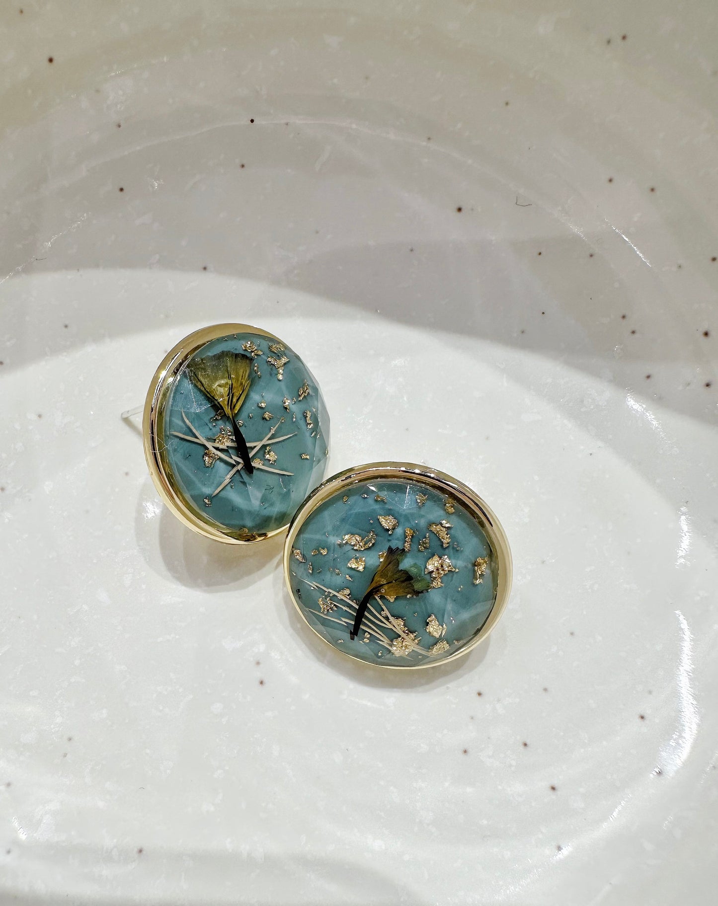 Blue crystal shard earrings