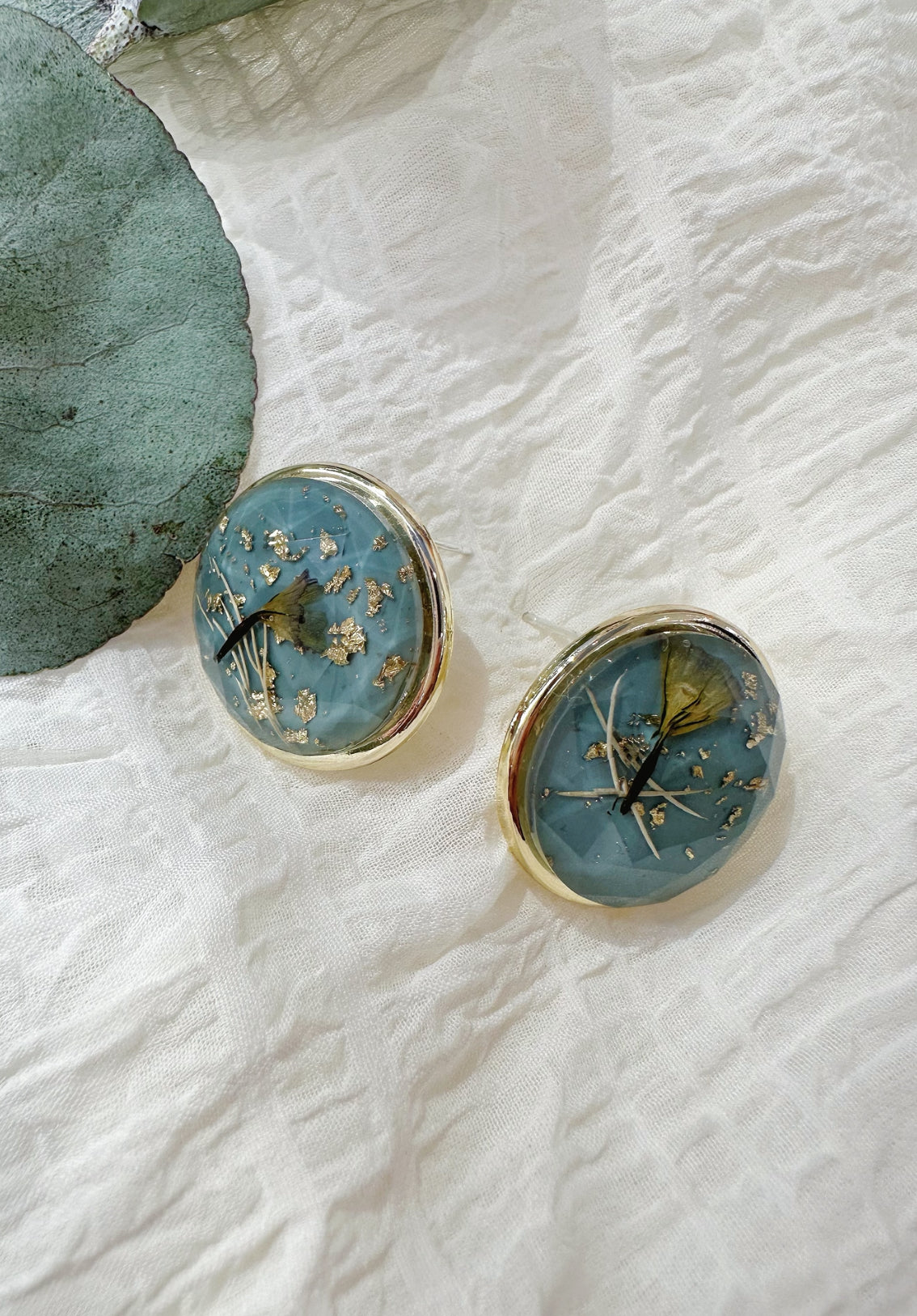 Blue crystal shard earrings