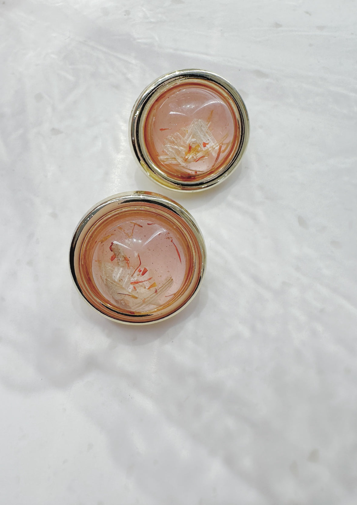 pink gold shard earrings