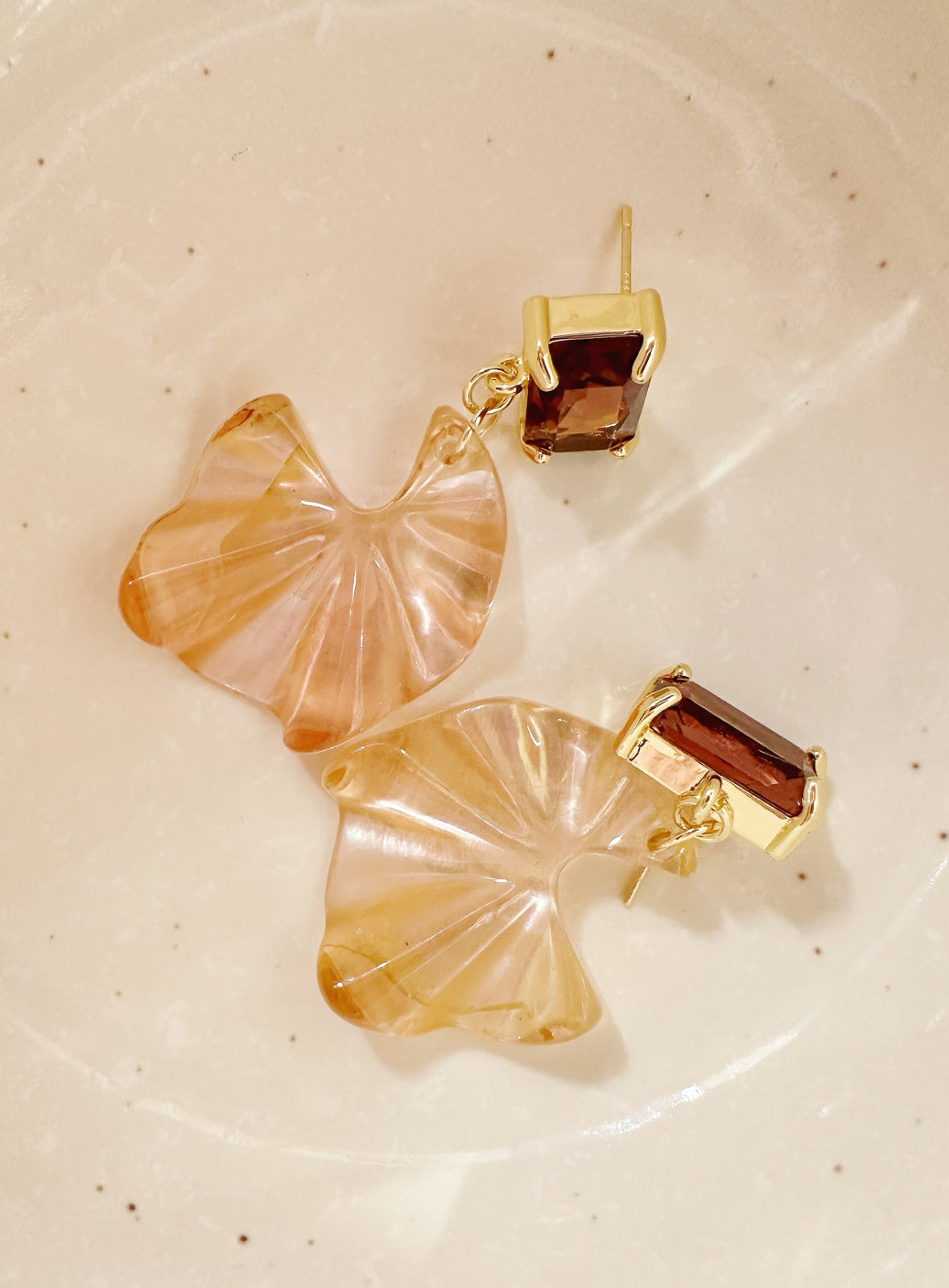 Golden shard earrings