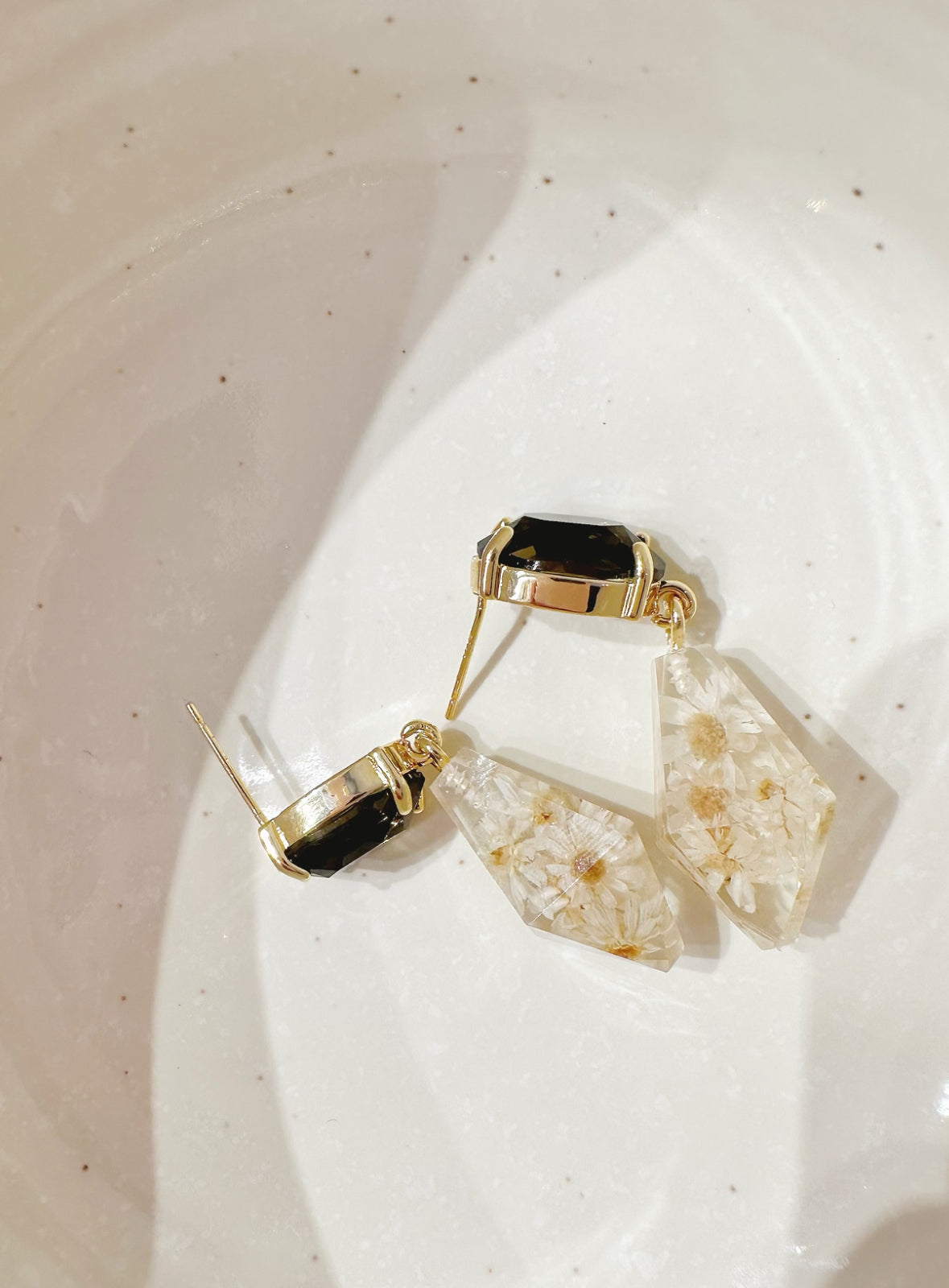 Crystal sunflower drop earrings