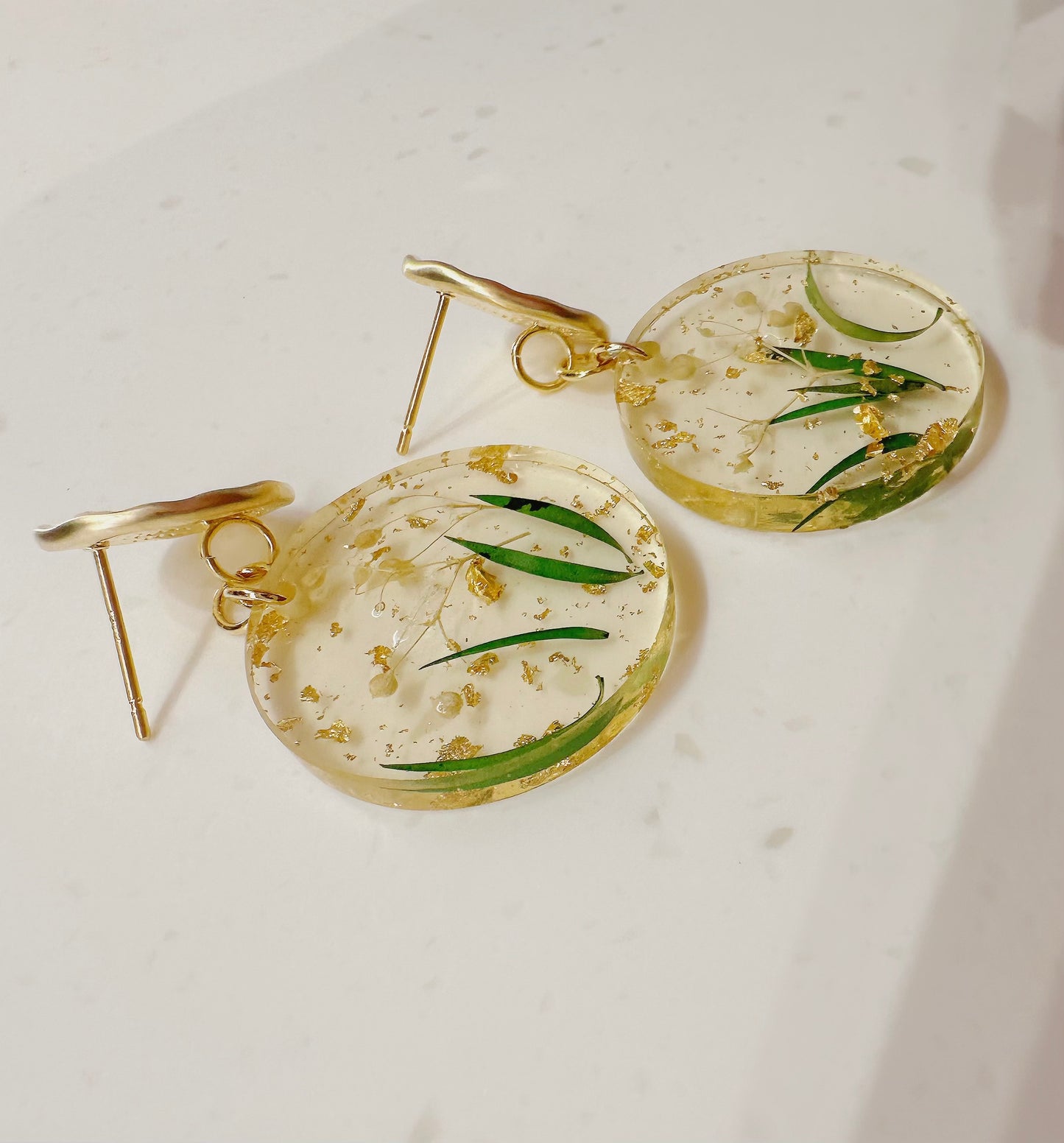 gold stardust earrings