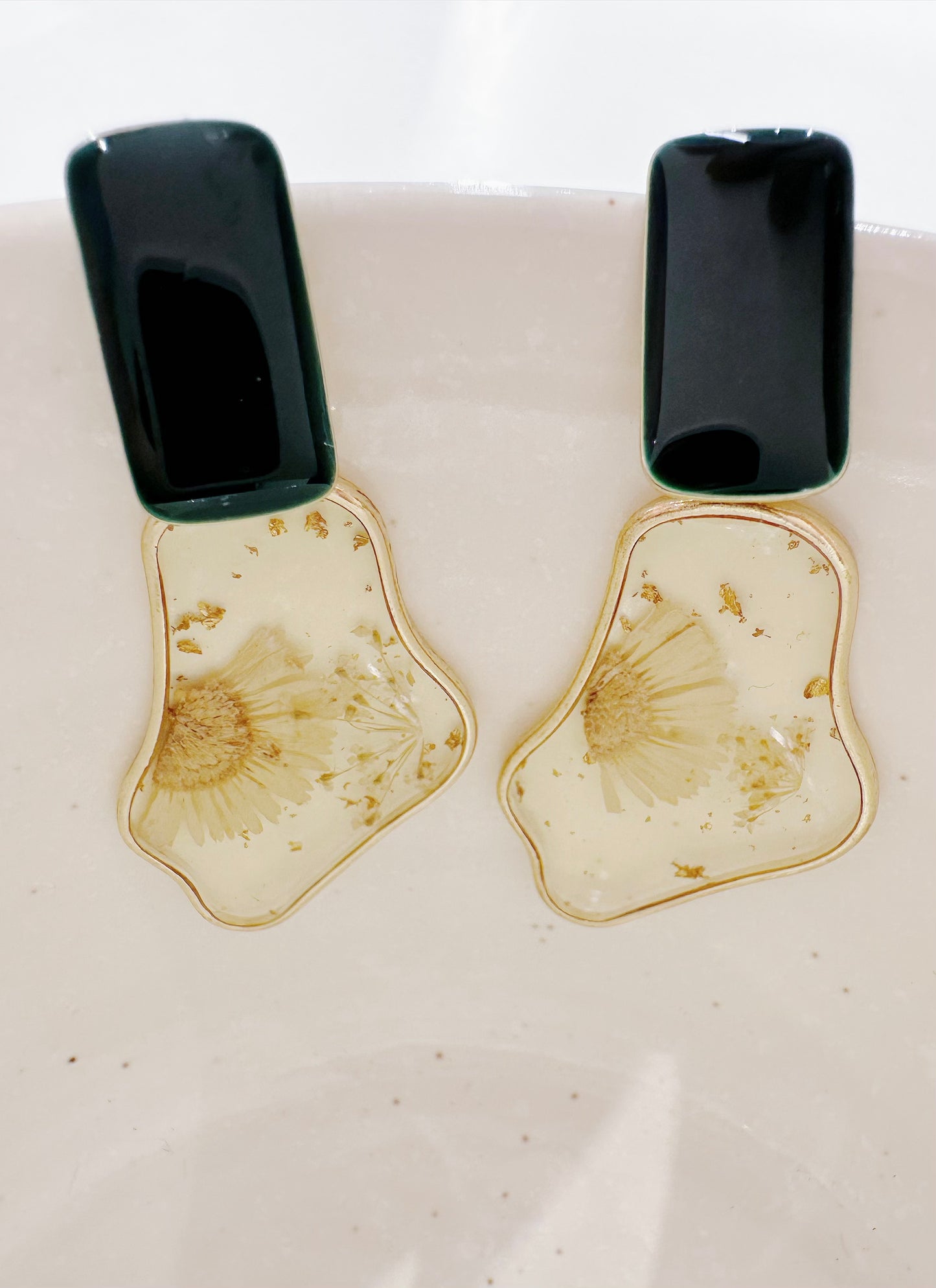 cloudy sunflower earrings