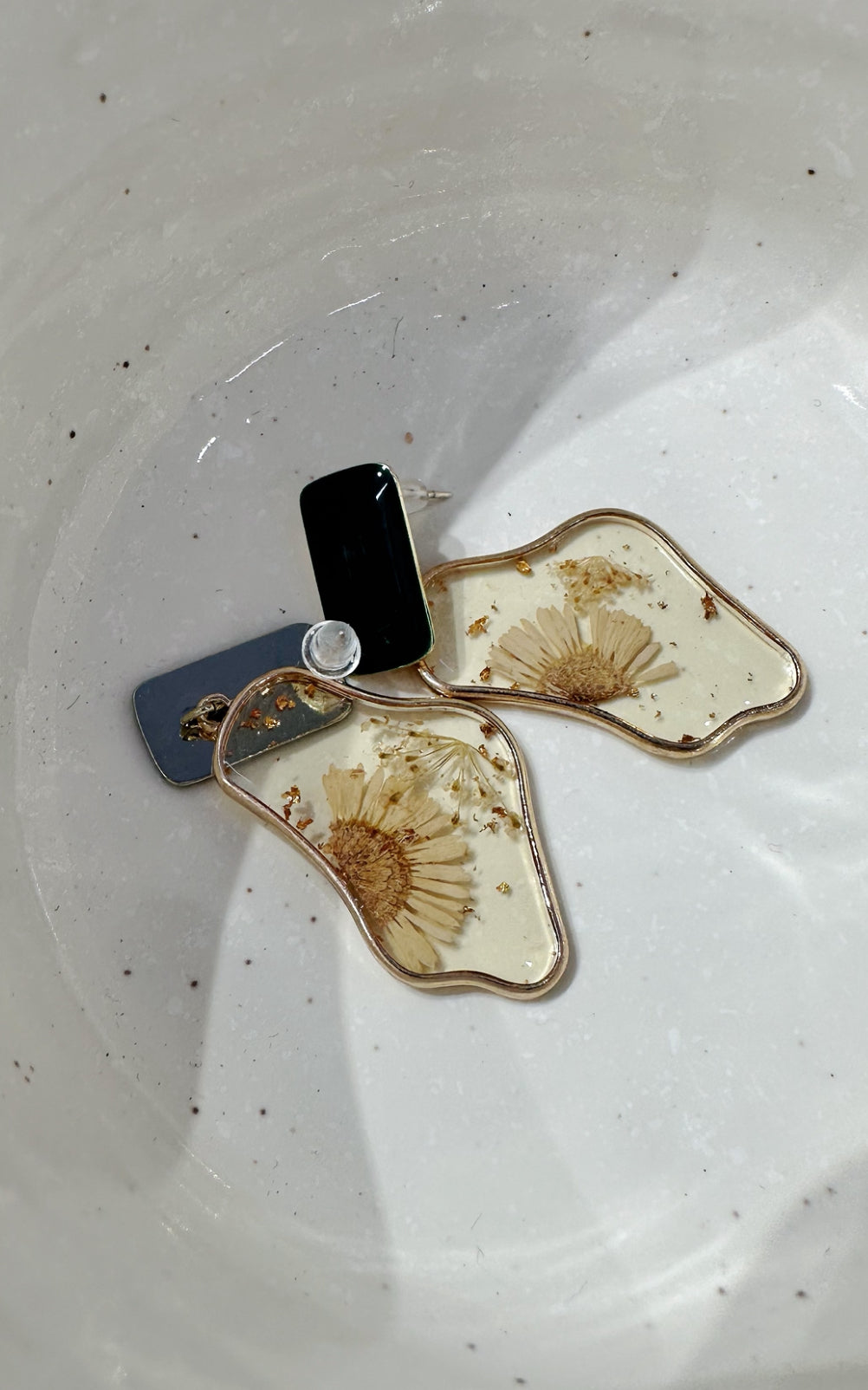 cloudy sunflower earrings