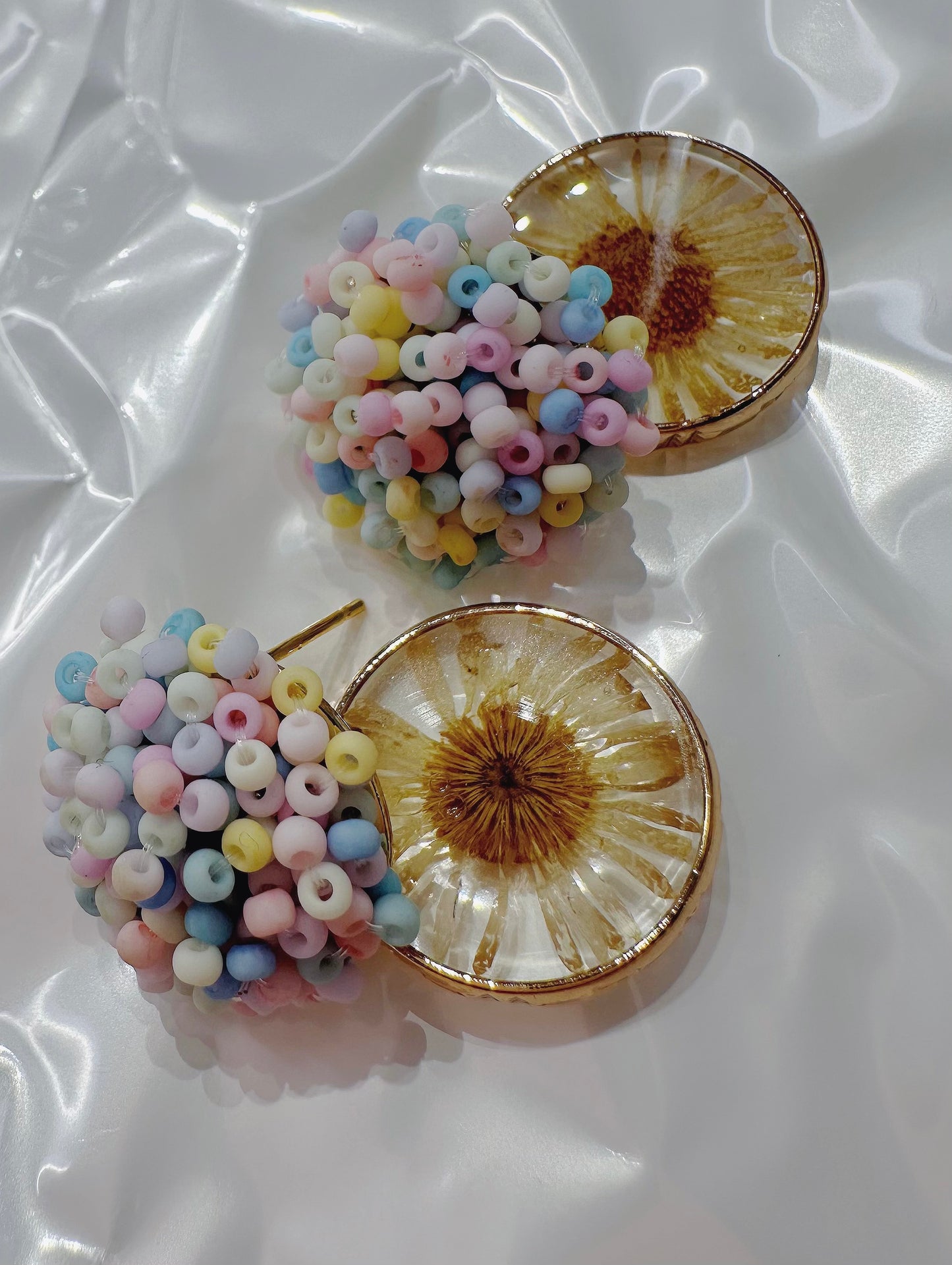 Cotton Candy Sunflower Radiance Earring