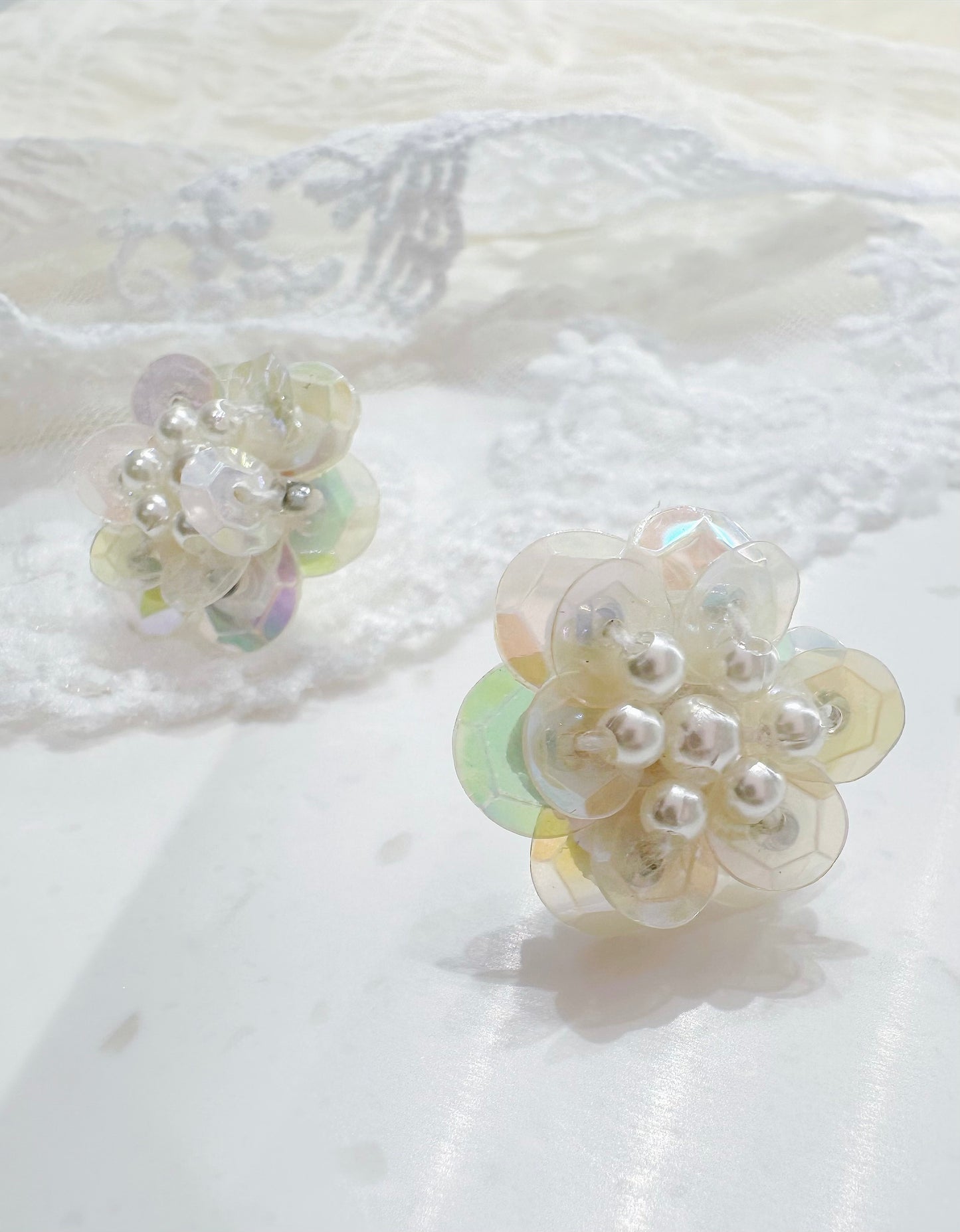 Radiant Pearl Petal Earrings