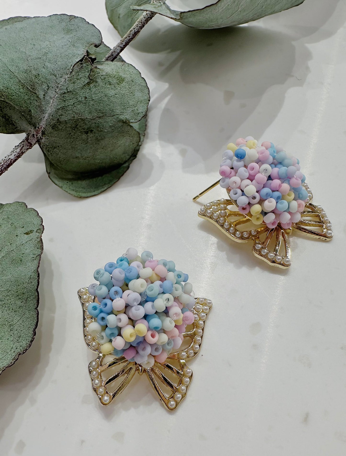 colourful butterfly earrings