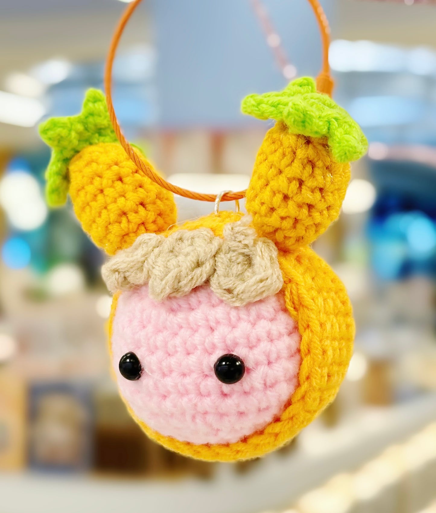 Handmade Knitted Cute Bag Charm With A Bell