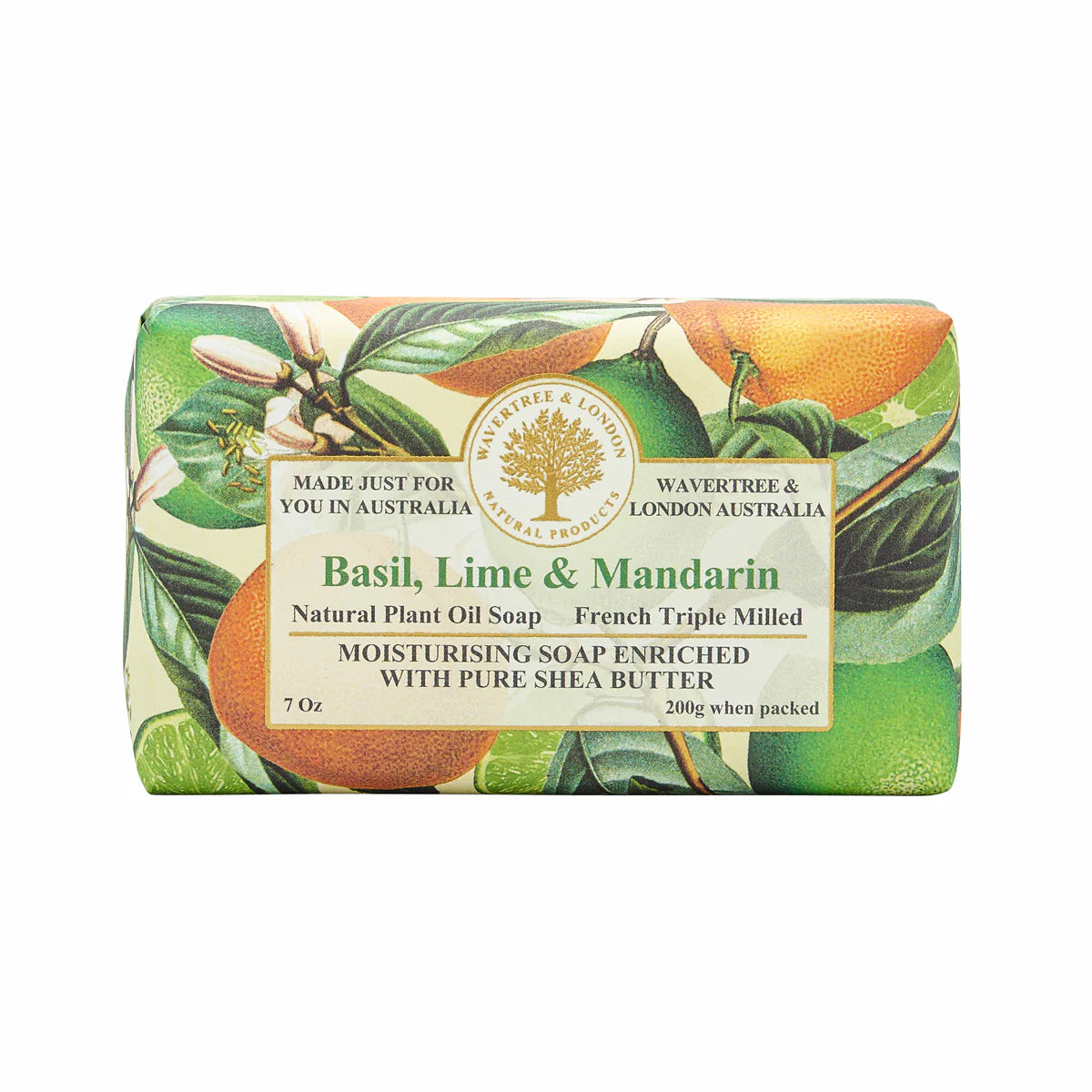 Basil Lime Mandarin Soap Bar 200g