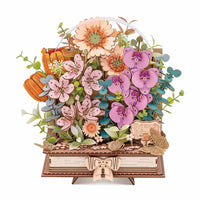 Wooden Blooming Book (TW04H) - DIY Wooden Flower 3D Puzzle