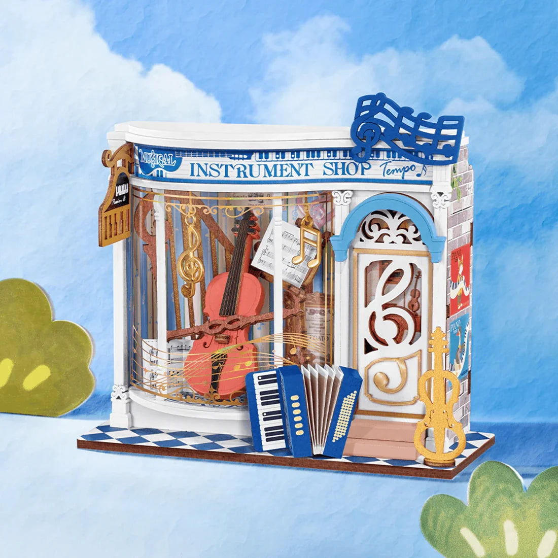 Rolife Melody Instrument Shop (DS047) - Tiny Store Miniature House Kit