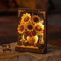 Golden Sunflower (TH002) - Light-Up 3D Wooden Wall Art