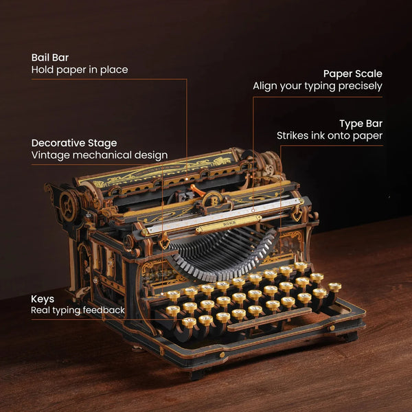 ROKR Mechanical Typewriter (LK703B) - Working Vintage Typing Model