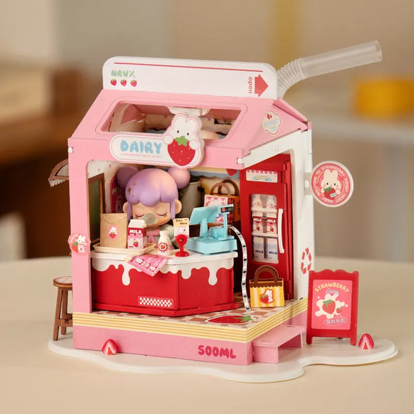 Rolife Strawberry Milk Box (DS034) - DIY Miniature House Kit