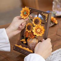 Golden Sunflower (TH002) - Light-Up 3D Wooden Wall Art