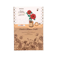 Rowood Red Camellia (TW031) - Wooden Flower 3D Puzzle