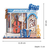 Melody Instrument Shop (DS047) - Tiny Store Miniature House Kit