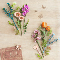 Wooden Blooming Book (TW04H) - DIY Wooden Flower 3D Puzzle