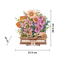 Wooden Blooming Book (TW04H) - DIY Wooden Flower 3D Puzzle